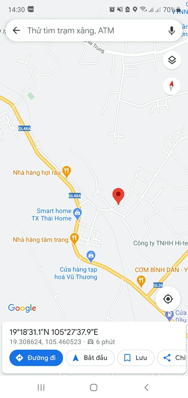 Bán nhanh lô đất tại xóm Nghĩa Dũng, xã Nghĩa Mỹ, thị xã Thái Hòa, Nghệ An. Giá chỉ 1xx triệu. Liên hệ 0706.737.737