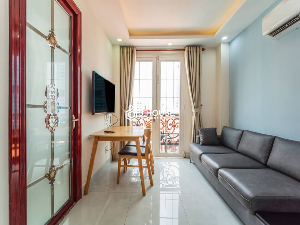 Cho thuê căn hộ 1 phòng ngủ riêng biệt đường Cửu Long đầy đủ nội thất #8Triệu sát sân bay Tân Sơn Nhất Tel 0942.811.343 Tony (Zalo/Viber/Phone)
