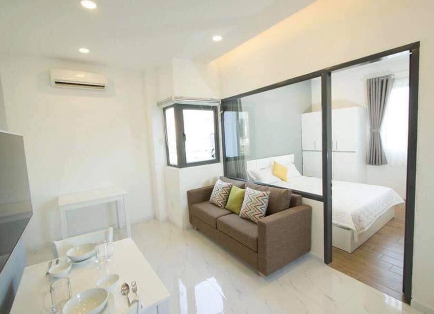 Căn hộ 1 phòng ngủ gần Quận 5 cầu Nguyễn Văn Cừ miễn phí dịch vụ, full nội thất 40m2
