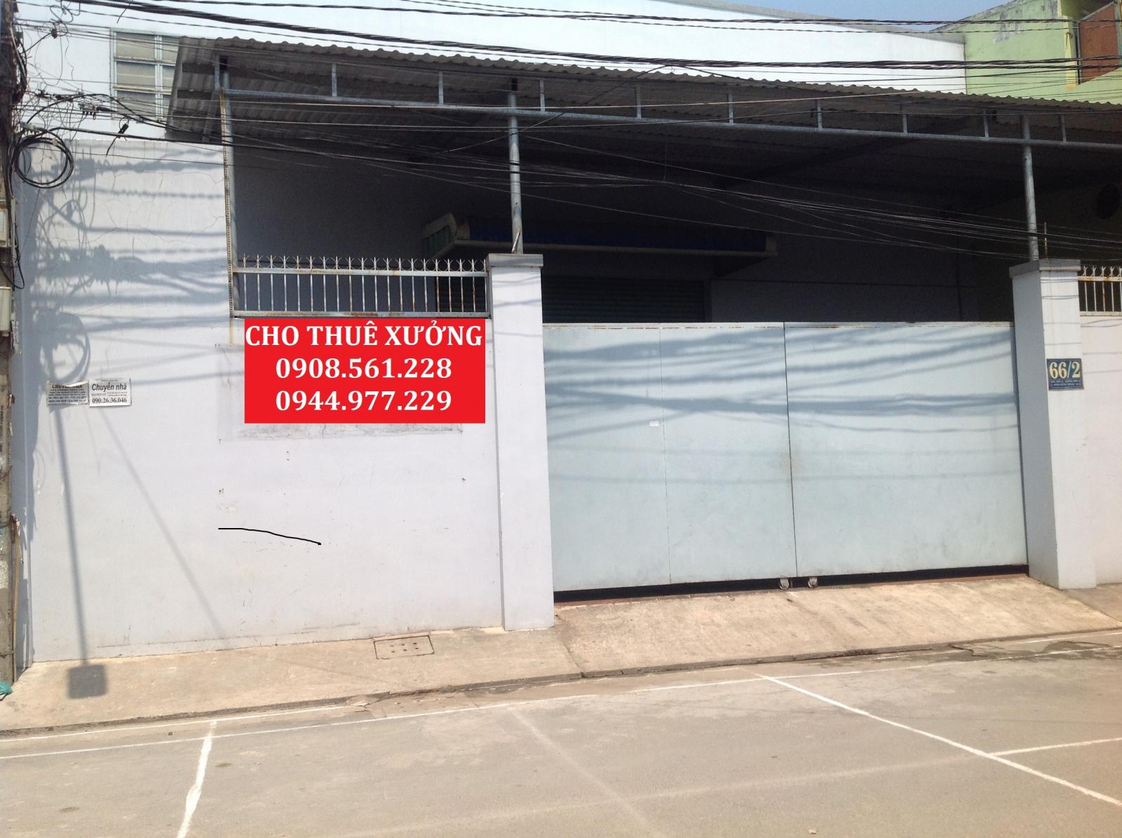 CHO THUÊ NHÀ XƯỞNG ĐƯỜNG PHAN HUY ICH, QUẬN GÒ VẤP DT: 500M2 LH: 0908.561.228