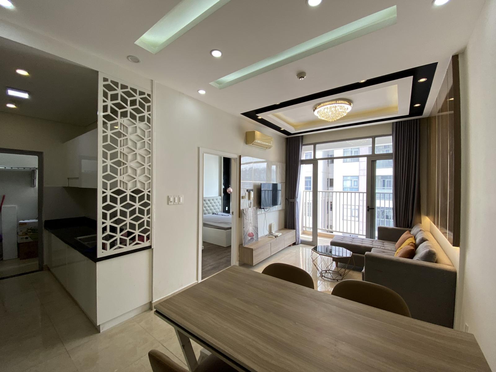 Cho thuê căn hộ chung cư cao cấp Luxcity mặt tiền, 12tr 2pn full nt