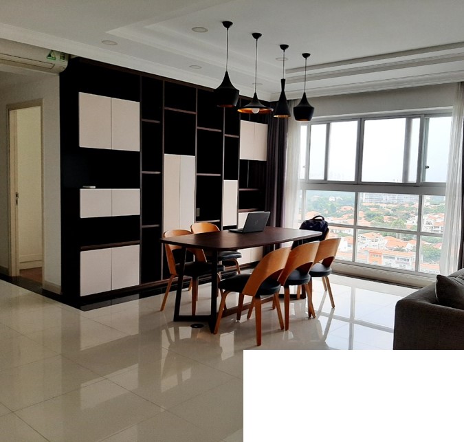 Cho thuê nhanh CHCC Happy Valley, DT 135m2, 03 PN, 02WC, Nội thất đầy đủ, cao cấp, giá 1.800$/tháng thương lượng