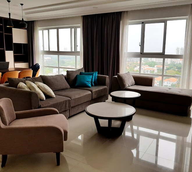 Cho thuê nhanh CHCC Happy Valley, DT 135m2, 03 PN, 02WC, Nội thất đầy đủ, cao cấp, giá 1.800$/tháng thương lượng