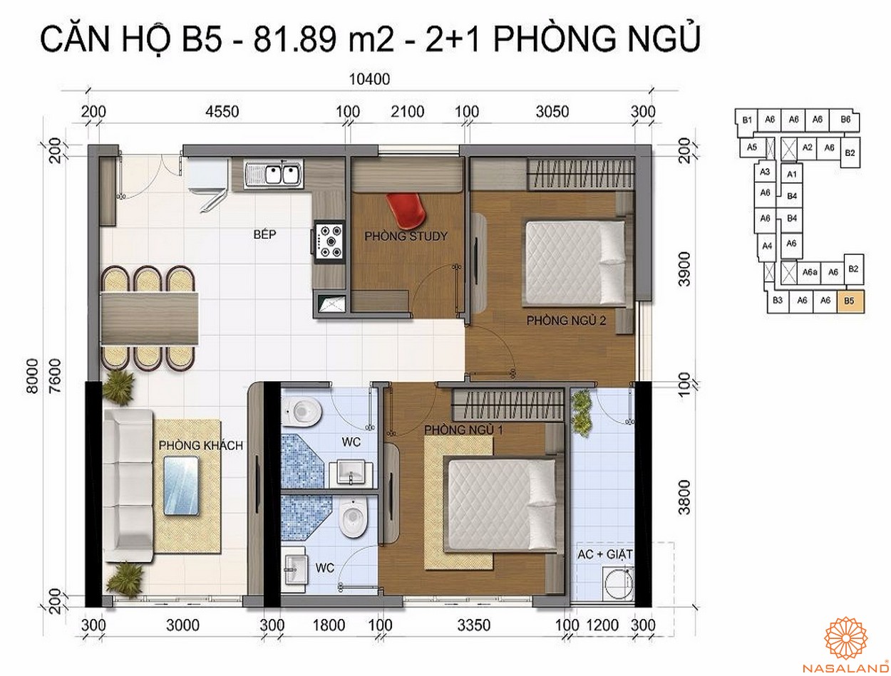Cho thuê căn hộ chung cư tại Dự án The Golden Star, Quận 7, Tp.HCM diện tích 79m2  giá 13 Triệu/tháng