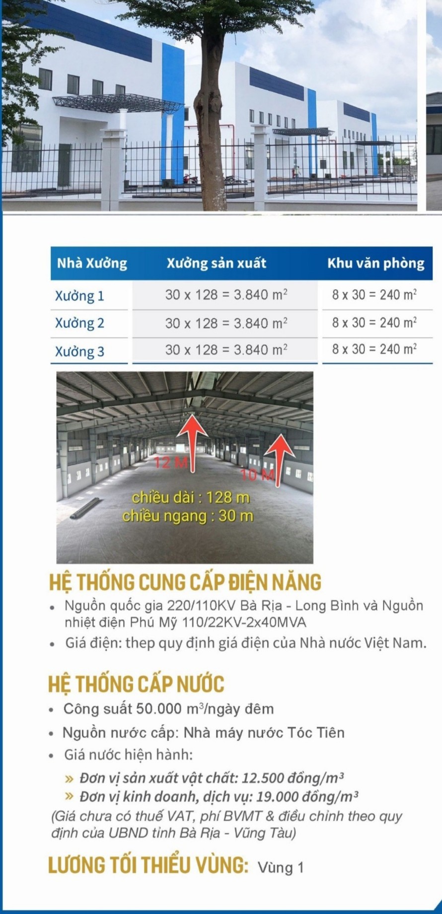 Cho thuê nhà xưởng 11.500m2 trong KCN Bà Rịa Vũng Tàu 