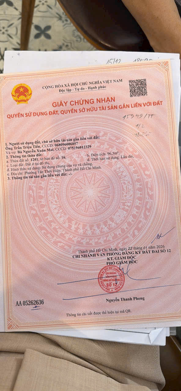 BÁN ĐẤT TÂN THỚI HIỆP 14 QUẬN 12 VÀO 2 XẸC NGẮN, HẺM 5M. LH:0908442432