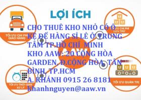 Cho thuê kho nhỏ có ô giá kệ để chứa hàng lẻ trung tâm Sài Gòn, Hồ Chí Minh 942172