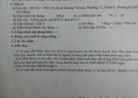 Cho thuê nhà 207/12 Kinh Dương Vương, P.12, Q.6, TP.HCM ( chính chủ ) 1276099
