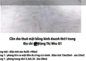Cho thuê MT số 75 Đặng Thị Nhu, Nguyễn Thái Bình, Q.1, 1 trệt, 2 lầu. Giá 97tr.  1730108