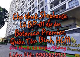 Cho thuê Shophouse lô BP-01 dự án Botanica Premier, quận Tân Bình, HCM 1830649