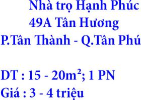 Căn hộ dịch vụ, mini nhà trọ hạnh phúc 49A tân hương, Phường Tân Thành, Quận Tân Phú, Tp Hồ Chí 2027870