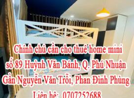 Chính chủ cần cho thuê home mini 89 Huỳnh Văn Bánh, Quận Phú Nhuận, Gần Nguyễn Văn Trỗi, Phan Đình 2046503