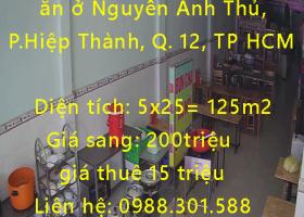 Chính chủ cần sang lại quán ăn ở Nguyễn Ảnh Thủ, Phường Hiệp Thành, Quận 12, TP HCM 2097783