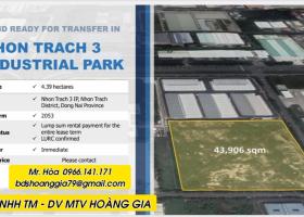 Chuyển nhượng lô đất 4.4ha trong kCN Nhơn Trạch, Đồng Nai  2108460