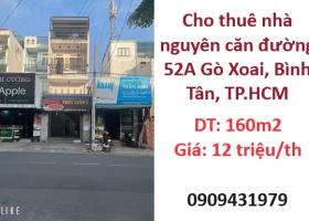 ⭐Cho thuê nhà nguyên căn đường 52A Gò Xoai, Bình Tân; 12tr/th; 0909431979 2114152